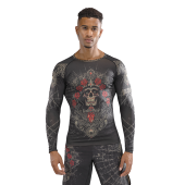 Рашгард Venum Santa Muerte 5.0 Black/Gold L/S