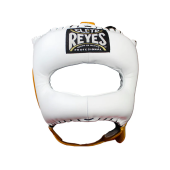 Боксерский шлем с бампером Cleto Reyes CE388 White/Gold