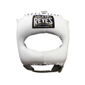 Боксерский шлем с бампером Cleto Reyes CE388 White/Silver