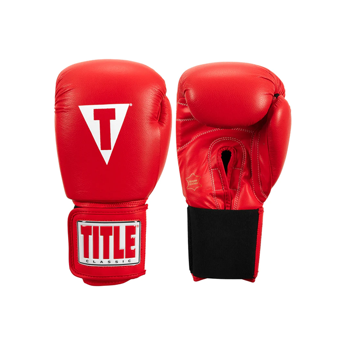 Боксерские перчатки TITLE Leather Elastic Training Gloves 2.0 Red