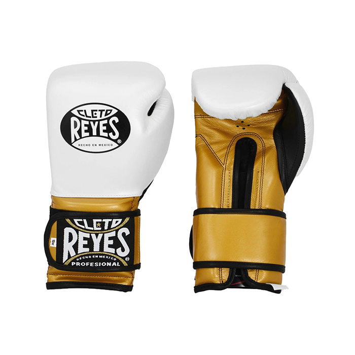 Боксерские перчатки Cleto Reyes E600 White/Gold