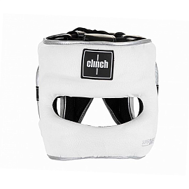 Боксерский шлем с бампером Clinch Face Guard C149 White/Silver